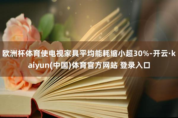 欧洲杯体育使电视家具平均能耗缩小超30%-开云·kaiyun(中国)体育官方网站 登录入口