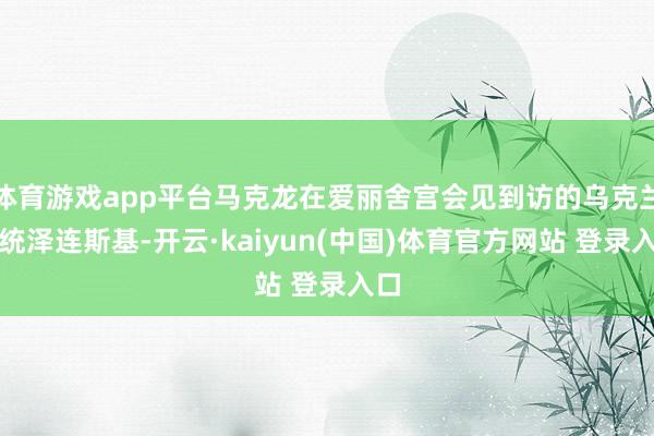 体育游戏app平台马克龙在爱丽舍宫会见到访的乌克兰总统泽连斯基-开云·kaiyun(中国)体育官方网站 登录入口
