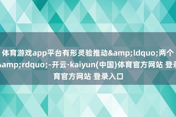 体育游戏app平台有形灵验推动&ldquo;两个秘密&rdquo;-开云·kaiyun(中国)体育官方网站 登录入口