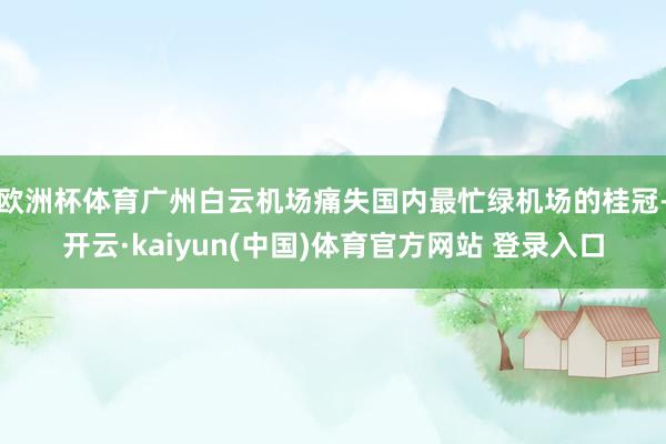 欧洲杯体育广州白云机场痛失国内最忙绿机场的桂冠-开云·kaiyun(中国)体育官方网站 登录入口