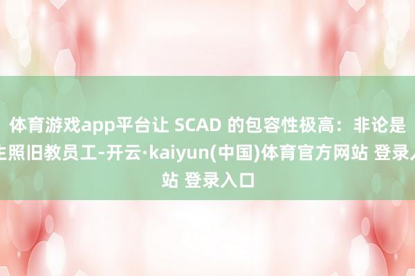 体育游戏app平台让 SCAD 的包容性极高:非论是学生照旧教员工-开云·kaiyun(中国)体育官方网站 登录入口