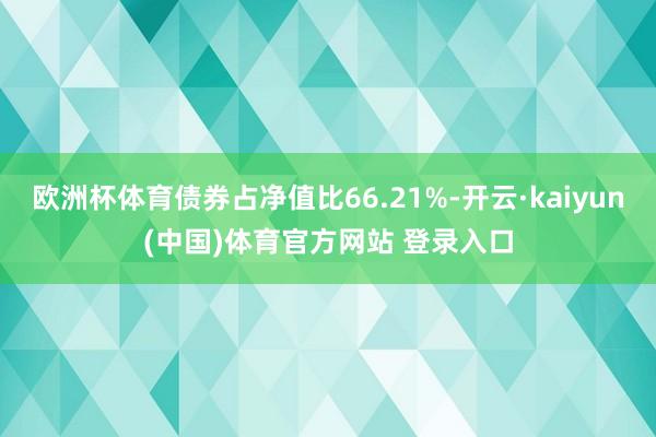 欧洲杯体育债券占净值比66.21%-开云·kaiyun(中国)体育官方网站 登录入口