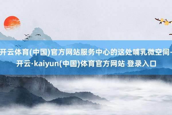 开云体育(中国)官方网站服务中心的这处哺乳微空间-开云·kaiyun(中国)体育官方网站 登录入口