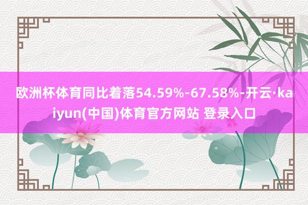欧洲杯体育同比着落54.59%-67.58%-开云·kaiyun(中国)体育官方网站 登录入口