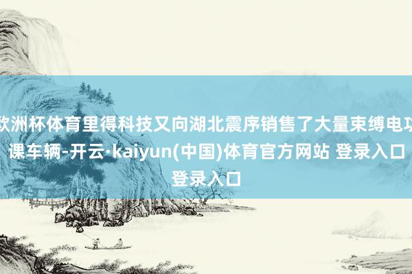 欧洲杯体育里得科技又向湖北震序销售了大量束缚电功课车辆-开云·kaiyun(中国)体育官方网站 登录入口
