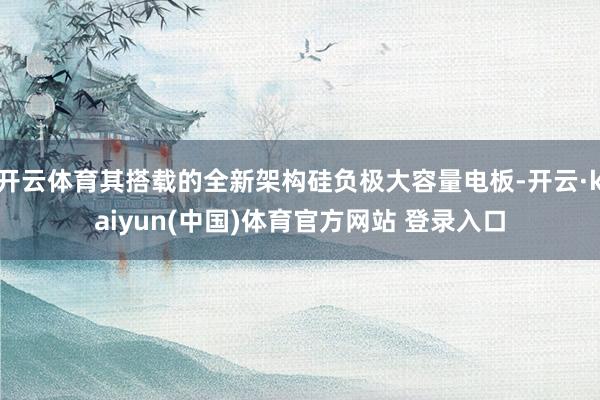开云体育其搭载的全新架构硅负极大容量电板-开云·kaiyun(中国)体育官方网站 登录入口