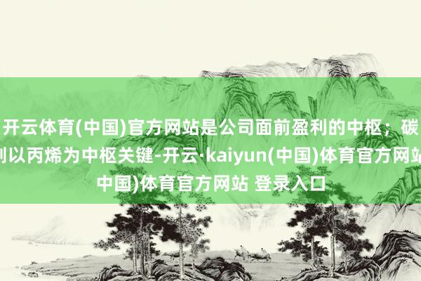 开云体育(中国)官方网站是公司面前盈利的中枢;碳三产业链则以丙烯为中枢关键-开云·kaiyun(中国)体育官方网站 登录入口