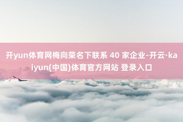 开yun体育网梅向荣名下联系 40 家企业-开云·kaiyun(中国)体育官方网站 登录入口